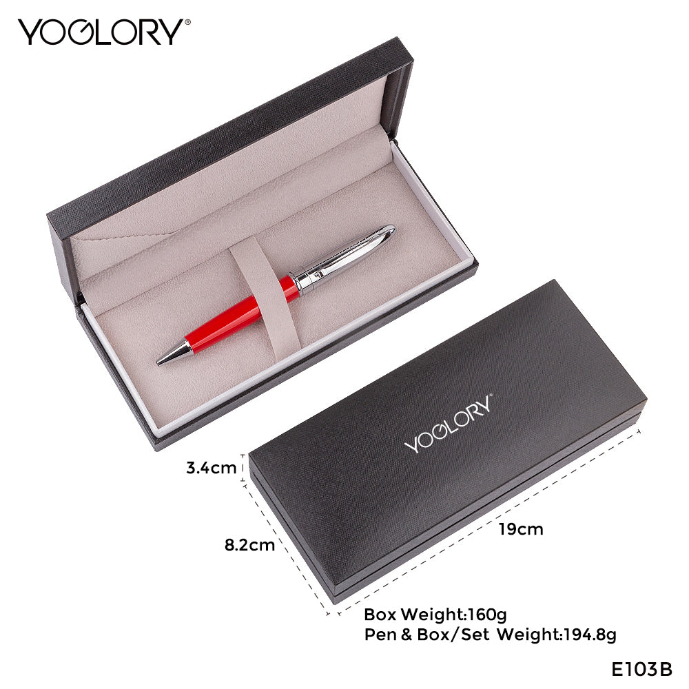 YOGLORY Heavy Metal Ball Point Pen with Customized LOGO in colors as Gift for Customers E103