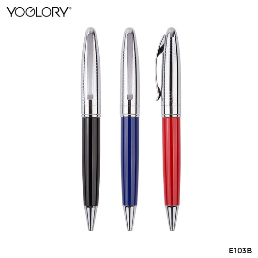 YOGLORY Heavy Metal Ball Point Pen with Customized LOGO in colors as Gift for Customers E103