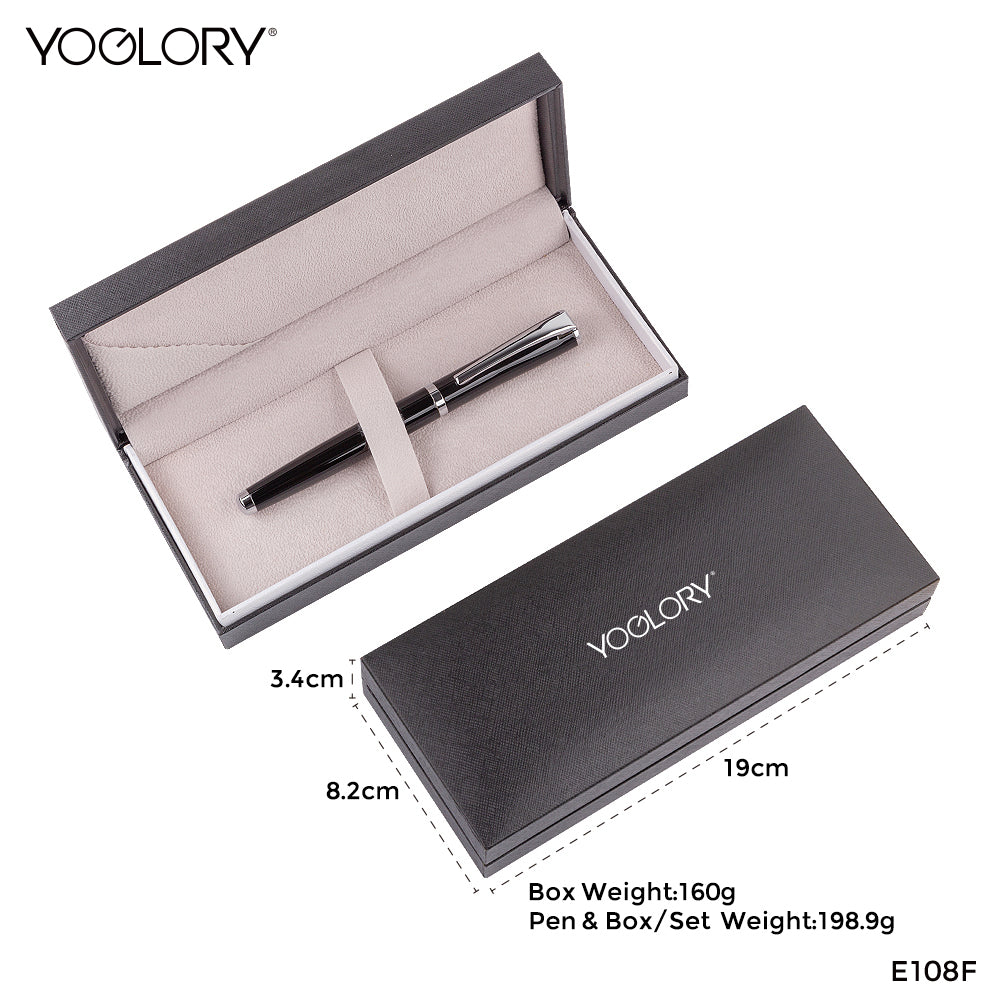 YOGLORY Oval Cap Metal Roller Ball Point Pen Custom LOGO and color as Business Gift for Vip Clients E108F