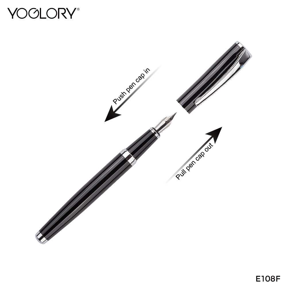 YOGLORY Oval Cap Metal Roller Ball Point Pen Custom LOGO and color as Business Gift for Vip Clients E108F