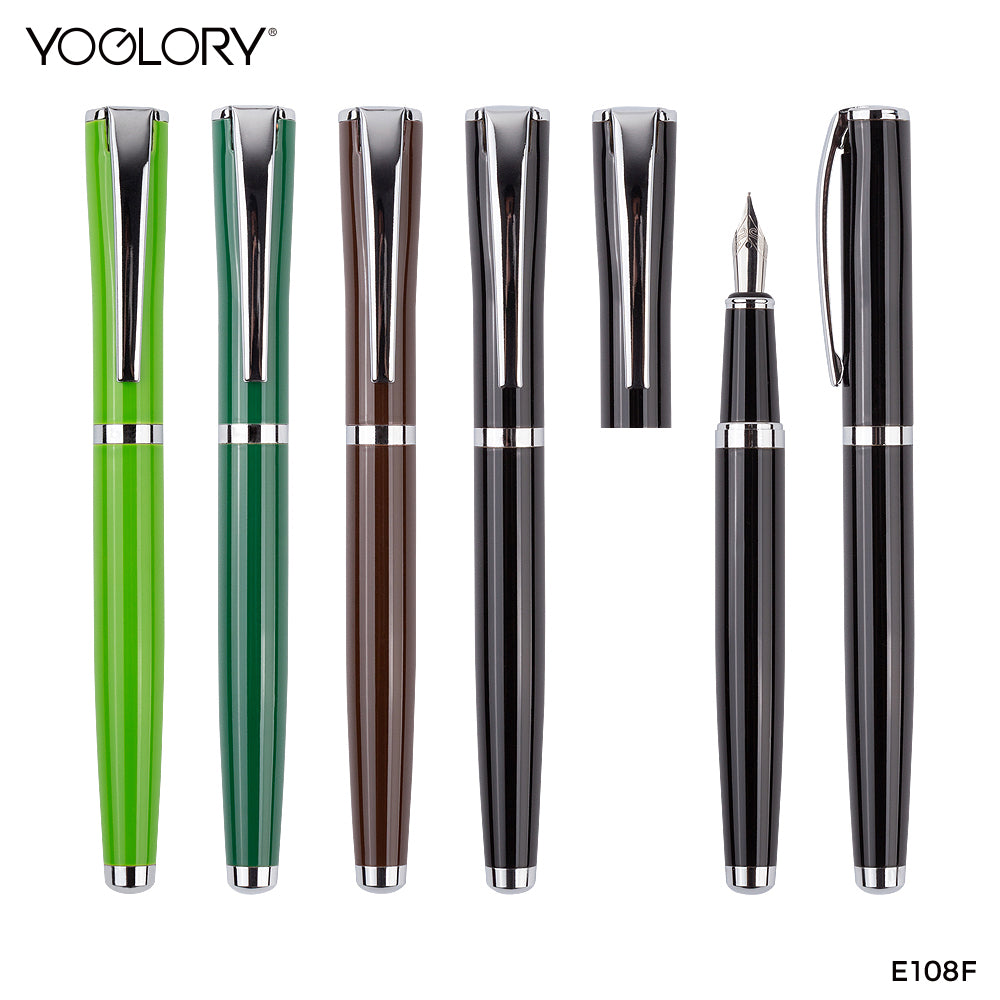 YOGLORY Oval Cap Metal Roller Ball Point Pen Custom LOGO and color as Business Gift for Vip Clients E108F