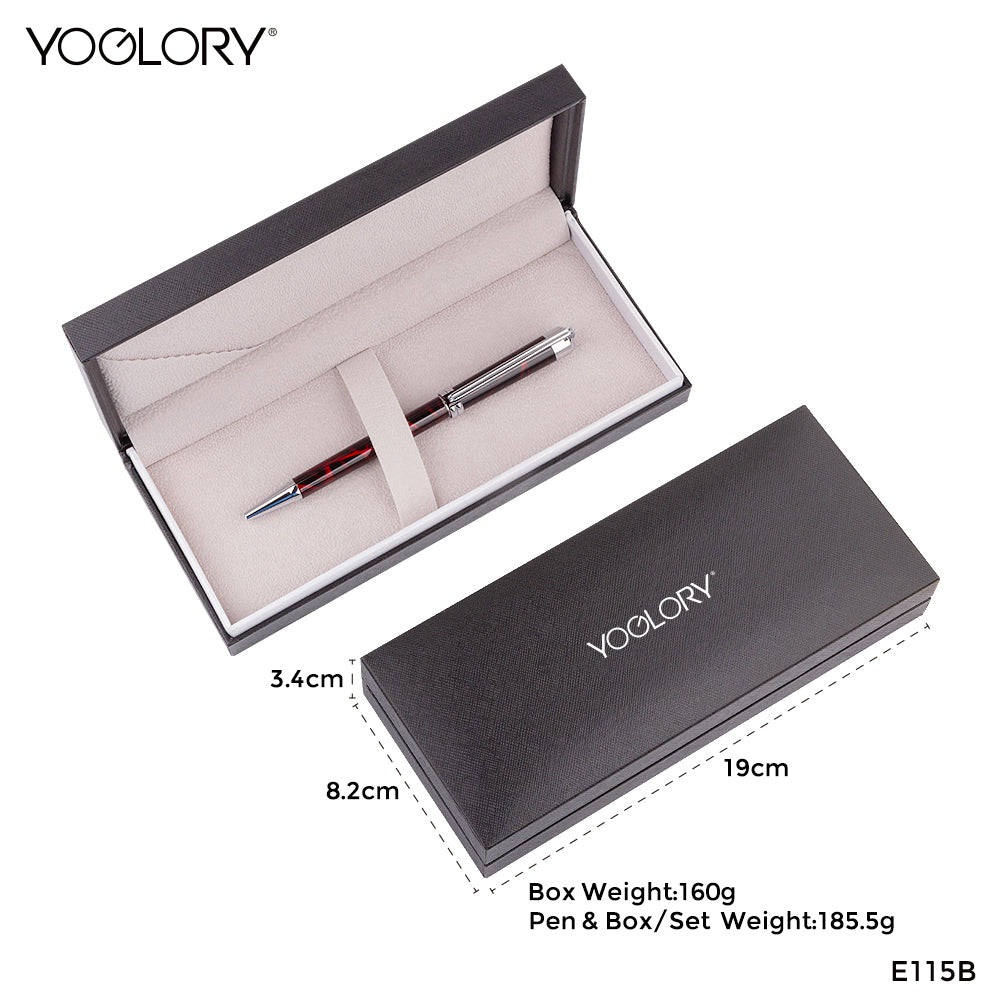 YOGLORY Slim Elegant Metal Ballpoint Pen with Rose Gold Trims in colors with Custom LOGO E115