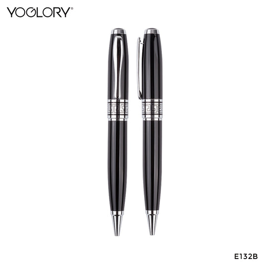 YOGLORY Big Metal Ballpoint Pen with Silver Trims accpet OEM Custom LOGO E132B