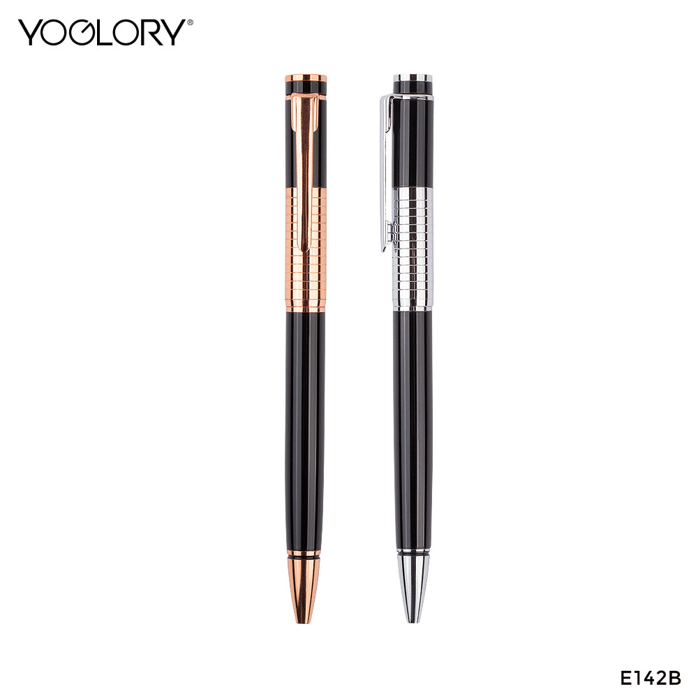 YOGLORY Slim Branded Metal Ball Pen in colors accpet Personalised LOGO as Promotioal Items for Customers/Clients/Employees E142