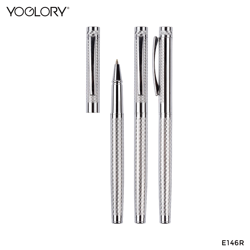 YOGLORY Slim Branded Metal Roller Ball Pen in colors accpet Personalised LOGO as Promotioal Items for Customers/Clients/Employees E146R