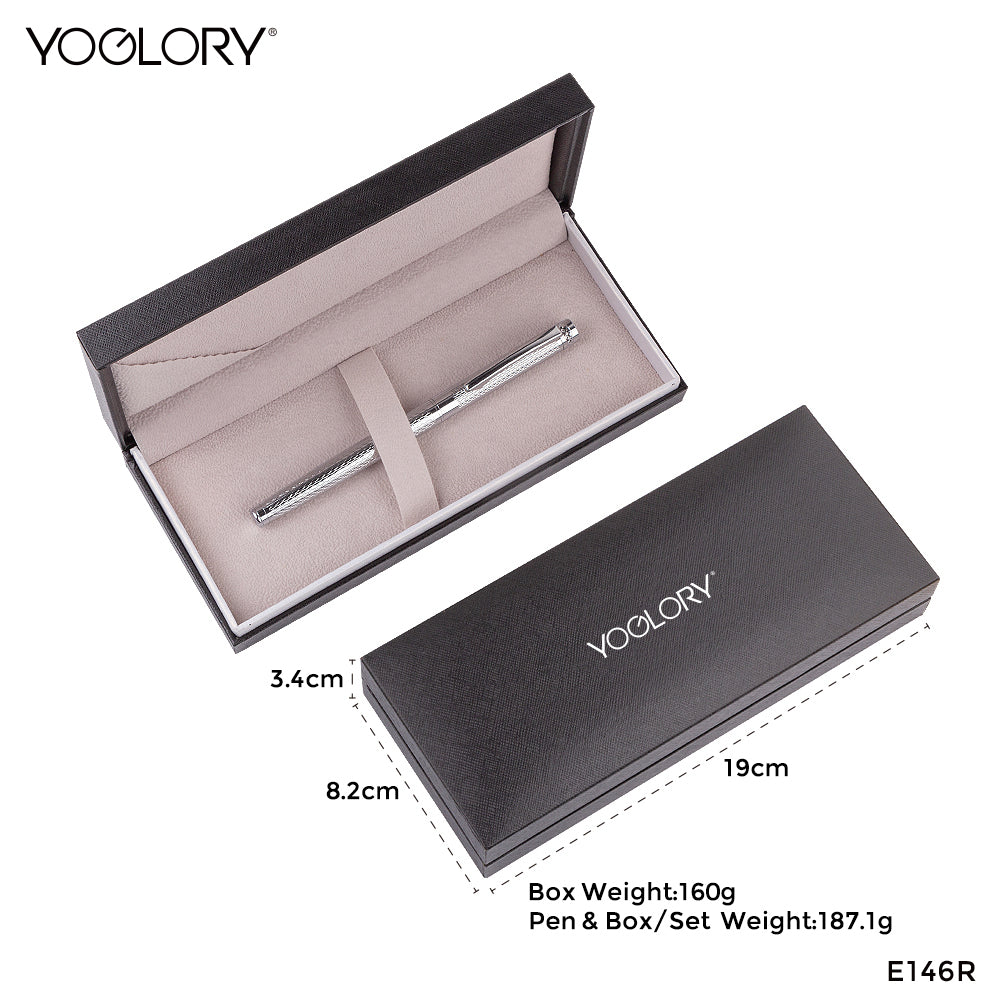 YOGLORY Slim Branded Metal Roller Ball Pen in colors accpet Personalised LOGO as Promotioal Items for Customers/Clients/Employees E146R