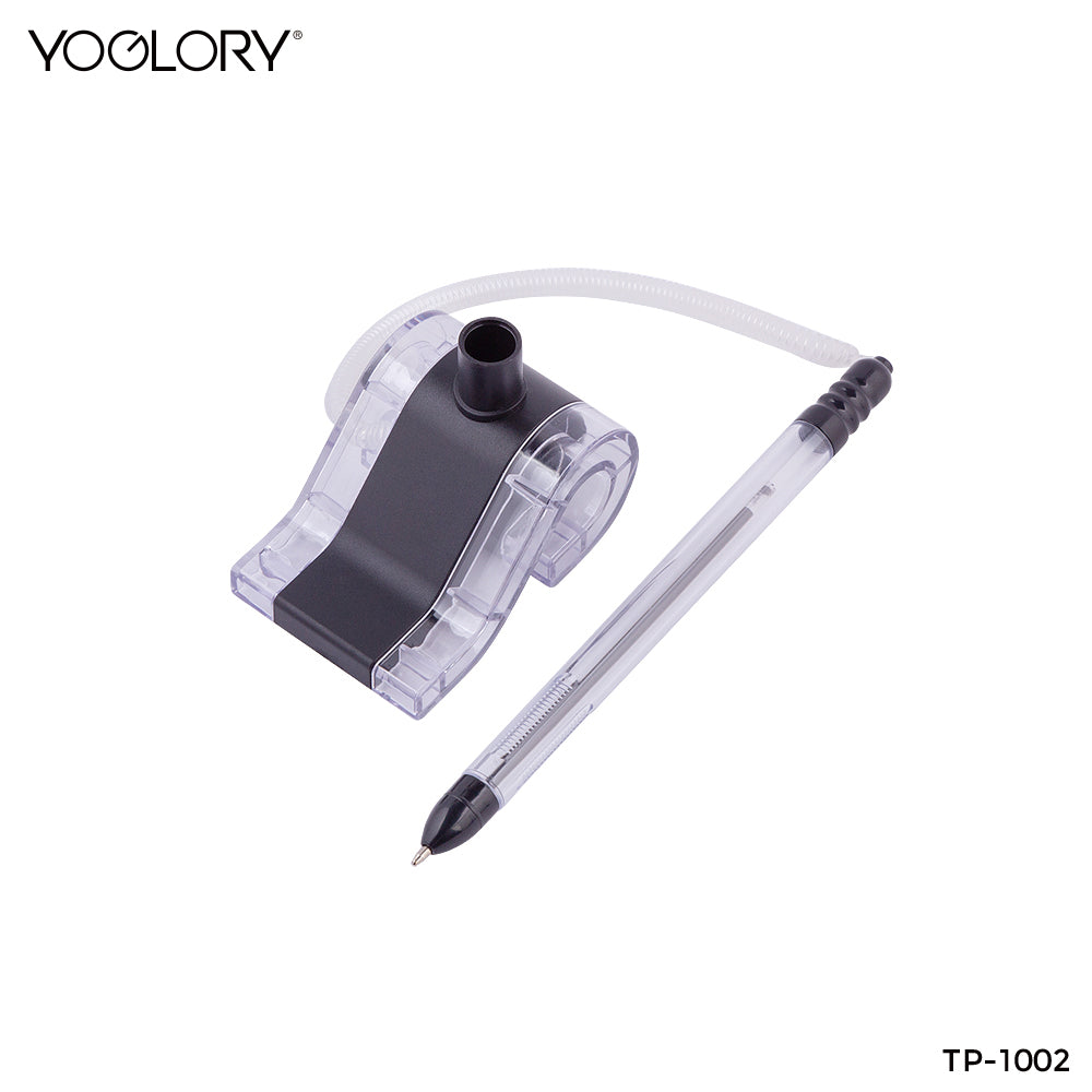 YOGLORY Pratical Metal & Plastic Table Pen with Expansion Chain in colors For Bank School Hotel Hospital Reception with Custom logo TP1002