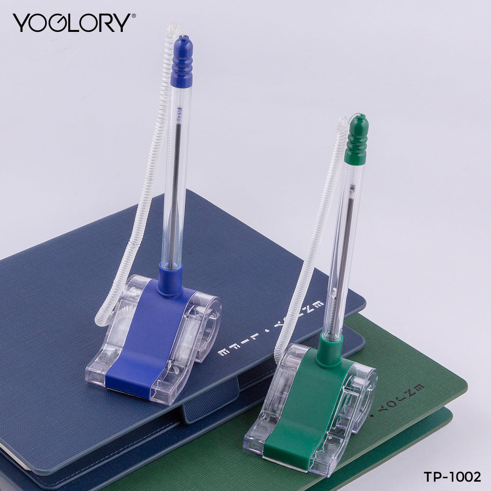 YOGLORY Pratical Metal & Plastic Table Pen with Expansion Chain in colors For Bank School Hotel Hospital Reception with Custom logo TP1002