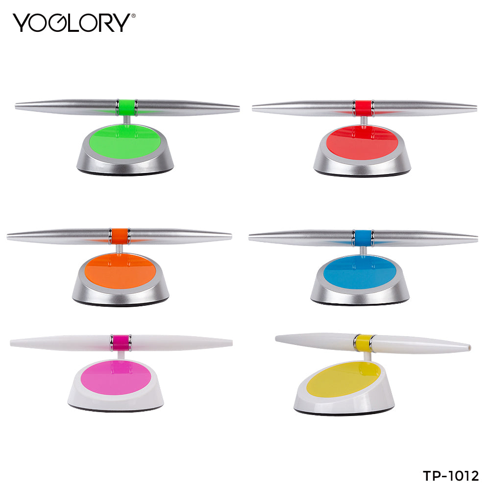 YOGLORY Plastic Table Pen with Circular base in colors for Bank School Hotel Hospital Reception with Customized logo as Promotional Items TP1012