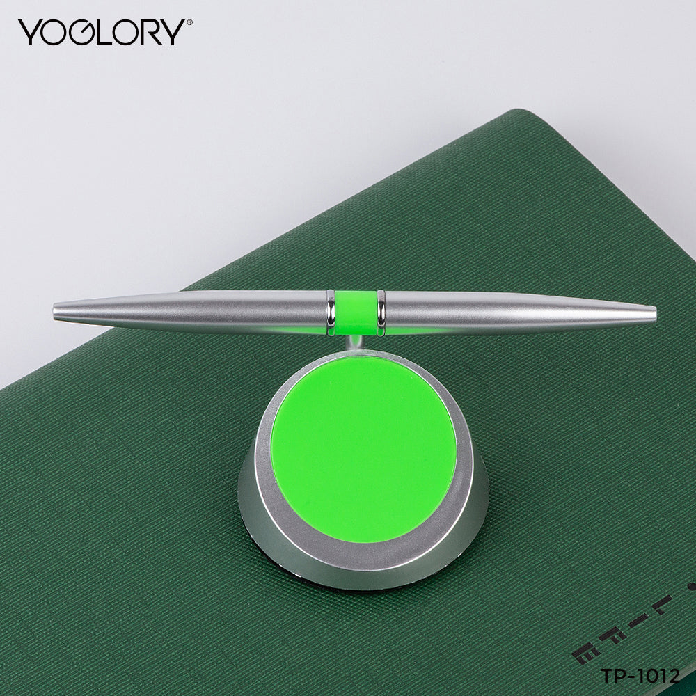 YOGLORY Plastic Table Pen with Circular base in colors for Bank School Hotel Hospital Reception with Customized logo as Promotional Items TP1012