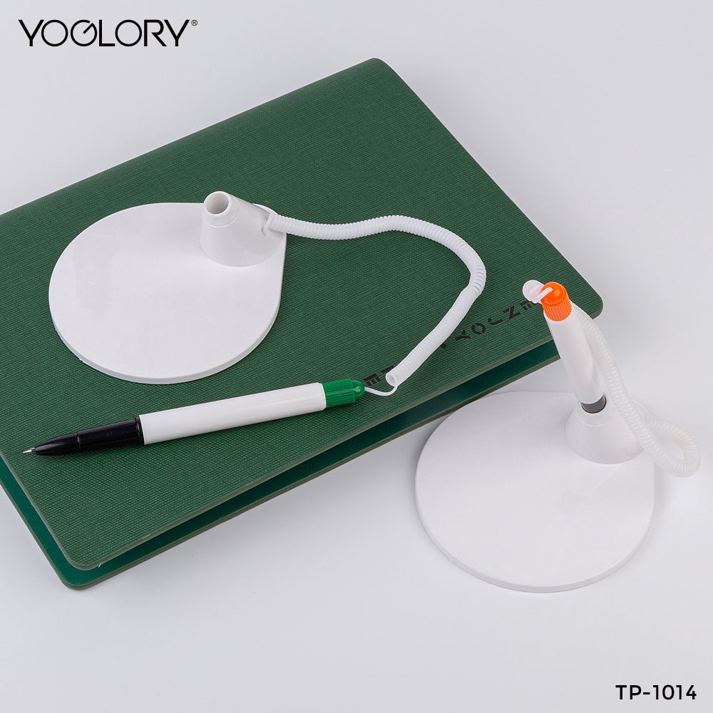 YOGLORY Plastic Table Pen with big Rounded base in colors for Bank School Hotel Hospital Reception with Customized logo as Promotional Items TP1014