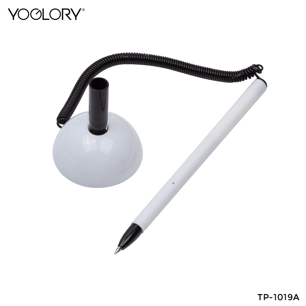 YOGLORY Pratical and Cheap Plastic Table Pen in colors For Bank Counter or Reception Table with Custom logo TP1019A