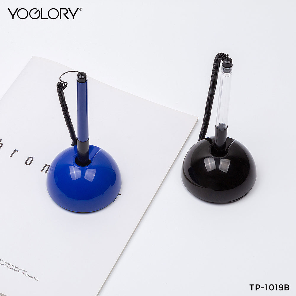 YOGLORY Pratical and Cheap Plastic Table Pen in colors For Bank Counter or Reception Table with Custom logo TP1019B